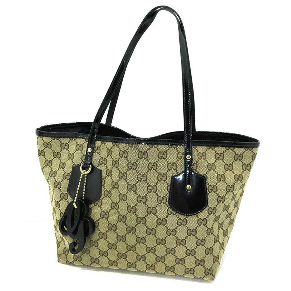 Gucci GG Canvas Tote Bag Beige Cream